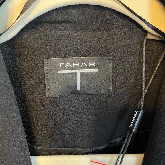 NEW Tahari black sleeveless top with tie belt office wear size 4 work - Picture 2 of 6